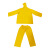 成人分体雨衣PVC纯色贴布雨衣套装涂层防水服饰IMPA190436 黄色 XL