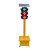 太阳能临时移动红绿灯 交通信号灯 道路施工可升降信号灯学校十字路口红绿灯 箭头款200直径灯盘四面三灯18v30w太阳板