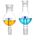 玻璃直形防溅球100/250ml旋转蒸发仪配套用缓冲防爆球瓶24/29口 100ml上29/32*下14/23