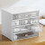 海斯迪克 HKF-5 分格抽屉式收纳盒 办公桌面整理盒自由组合多层叠加收纳盒 2抽 白色