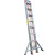 定制适用铝合金升降梯 伸缩梯加厚人字梯多功能工程折叠梯家用梯子 特厚4卡2节单升梯10米