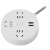 雅奇DF56纯白插座带usb插板多功能带线插线板接线板排插小圆盘15孔带USB全长1.8米
