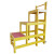 PYKR 绝缘梯凳 三层梯凳带轮凳可移动绝缘凳子 工程专用凳子 三层台面高1m