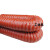 红色高温风管耐高温管矽胶硅胶管伸缩通风管道排风排气管热风管 内径76mm*4米1根