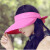 度凡尼斯帽子女中老年夏天大帽檐折叠遮脸太阳帽子女士遮阳帽夏户外可折叠 紫色 可调节