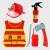 利力维特儿童消防安全帽儿童消防玩具帽消防员头盔幼儿园安全教育角色过 红色套装5