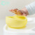 Olababy 欧拉宝贝硅胶辅食碗餐勺叉子吸盘碗带盖婴幼儿宝宝儿童餐具 柠檬黄-硅胶吸碗-带盖子