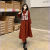 范贝娜加大300斤可穿 大码新中式盘扣国风马甲两件套连衣裙显瘦套装裙 红色裙子马甲 2xl建议140170斤选择