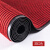 七彩阁 双条纹绒面地垫地毯 PVC防尘进门垫防滑垫 单位：张 深红色45cm*70cm