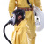 沁度自吸式长管呼吸器过滤防毒尘面罩单双人电动+风式空气呼吸器面具SN7635 单人电动+风长管呼吸器(5米