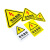 本安 三角警告标志PVC安全警示标志当心机械伤人8CM10张 BSJ18