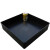 冰禹 BYlj-153 加厚防静电零件盒 塑料周转箱物料盒 黑色02（205*135*60mm）