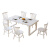 华舟北欧风实木餐桌饭桌简约莫比恩餐桌1.8米白色餐桌+餐椅*6
