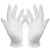 12双白手套棉薄款工作礼仪文玩劳保加厚耐磨防滑防护作业尼龙线手套 薄款(12双)
