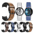 适用三星Galaxy watch 3/4active1/2gears3/s2男士硅胶真皮手表带配件 棕色 接口宽度20MM