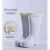 EVA泡沫雨靴夏季男女高筒防水鞋男女水靴厨房防滑耐油靴 30cm左右白色(牛筋底-加棉款 46