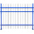 得豫工品  锌钢栅栏铁艺防护围栏 加厚2米高3根横梁一米