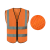 三茂反光安全背心定制logo建筑工地施工反光衣 网格布无口袋橘红色
