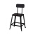 万怡居工业风铁艺实木酒吧椅奶茶店咖啡厅高脚凳餐椅现代简约靠背吧台椅 黑色坐高45cm+木面