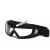 喷漆眼镜 骑行喷漆玻璃钢化防护眼镜工业飞溅透明打磨全封 X300黑框 透明镜片