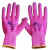 L578彩尼龙乳胶发泡手套 耐磨止滑劳保防护耐用手套 L57812双粉红色 S