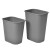 垃圾桶大号办公室商用长方形简约加厚无盖餐饮大容量餐厅厨房 15升灰色垃圾桶 【 】