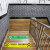 小心台阶地滑上下楼梯靠右行一米线地贴提示牌耐磨提示贴长条楼梯 基础款WM-03 120x10cm