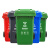 兰诗 XFS100A 大垃圾桶带盖户外垃圾桶100L灰色其他垃圾 物业商用分类桶新国标款