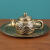【高档青铜】龙凤茶具套装家用整套茶具1茶壶1托盘4茶杯子送礼品 青铜款龙凤茶杯4个