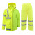 出极 冬季反光条棉大衣 建筑工程劳保服 公路养护环卫保暖棉服 一件价 荧光绿 衣+裤 M