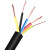 YC橡胶电缆线铜芯国标软线2/3/4芯1/2.5/4平方户外护套线 国标3x4+1x2.5/整卷