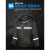 久匀 外卖骑手摩托车防暴雨雨衣 交通反光警示 分体式雨衣套装 黑色双杠反光套装 XXXL码(180-185)