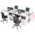 奈高（NAIGAO）职员办公桌屏风卡座办公室员工位办公桌椅组合 四人位含柜椅