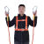 定制适用安全带工地施工保险带高空作业安全带全身五点式攀岩安全 橘色单小钩2米带绑腿