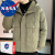 NASA RHUDE冬季休闲棉服夹克男装潮流外套棉衣男士秋冬季棉袄衣服冬装外套 苔绿色 L(110-125斤)