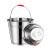 冰禹 BYlj-307 不锈钢提水桶 便携储水桶 加厚手提拖把桶洗车桶 加厚无磁36cm