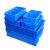 上柯 G6001 蓝色周转箱 收纳格子箱塑料盒子加厚仓库胶框物流箱子 大10格590X380X143mm