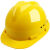 HKFZ安全帽工地施工建筑工程电工劳保国标透气加厚防护头盔男印字定制 V型国标过检黄色
