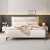狄普真皮艺1.5米实木主卧室双人床架现代轻奢十大品牌床排名530