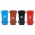 捷诺立（JNL）22390 加厚户外垃圾桶 小区物业垃圾桶 分类垃圾桶 无轮有盖绿色50L
