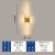 V-POWER照明led壁灯卧室床头灯北欧鹿角简约现代时尚个性艺术客厅背景墙 梦鹿款金色60CM三色15W
