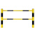 兴选工品 U型钢管护栏 隔离加固防撞黄黑烤漆护栏 预埋立柱单层90°114*1200*2.0