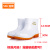 大码白色雨鞋厂工作雨靴防滑卫生靴防油加绒加棉保暖水  43 507高筒白色 标准码
