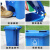 纽仕达/新国标120L脚踏带轮分类垃圾桶商用户外环卫室外大号带盖大垃圾桶/可回收物【可免费印制LOGO】