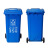 户外分类垃圾桶240升加厚大号环卫塑料物业小区市政挂车垃圾桶 120升特厚款绿色