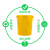 大号加厚牛筋圆桶大容量家庭用储水桶食物级酿酒发酵塑料胶桶可配盖 60K型【有盖】黄色