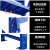 加厚仓储货架多层置物架承重仓库厨房超市二三层铁架子 蓝色主架【四层】高度1.5米 长100*宽50cm-承重250kg每