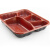联嘉 一次性餐盒 饭盒便当快餐外卖打包盒 黑红色五格加厚款850ml 100套 定制
