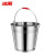 冰禹 BYlj-119 不锈钢提水桶 手提清洁洗车桶 加厚无磁36cm