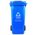 得筑工品 户外垃圾桶 大容量分类带盖塑料环卫垃圾桶 绿色240L